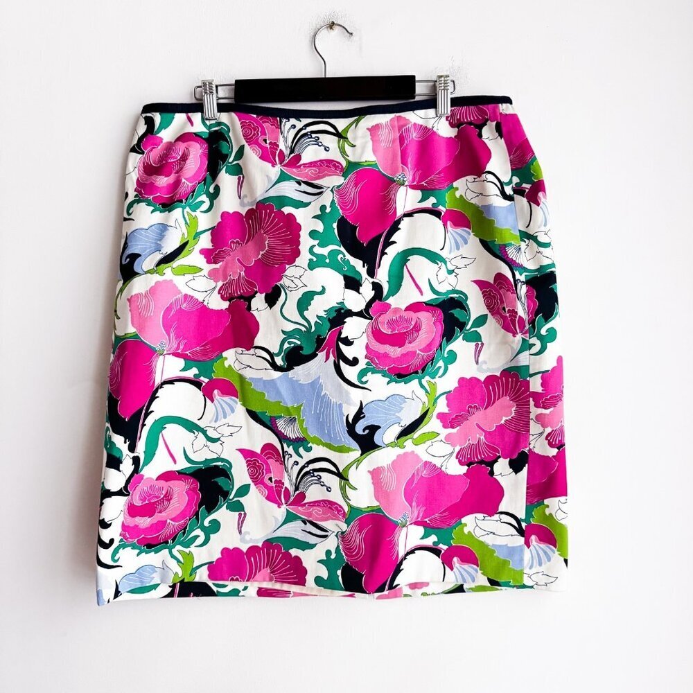 Talbots Colourful Floral Mini Pencil Skirt 16W